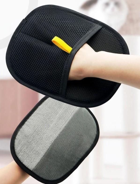 Pet Hair Removal Gloves (Pack of 2) | Double-Sided Grooming Gloves for Dogs & Cats